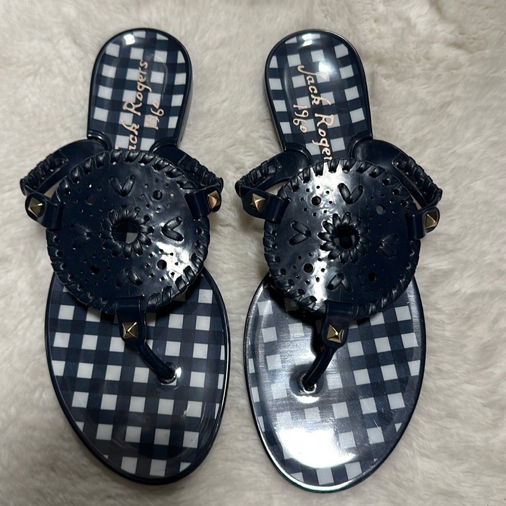 Jack Rogers Navy Blue Jellies